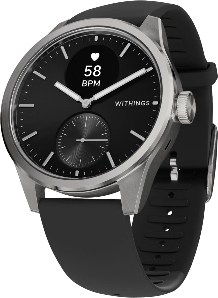Withings ScanWatch 2 - 42 mm Hybride Smartwatch - ECG, AFib Detectie, SpO₂ Meter, Hartslagmeter, Slaaptracker, Menstruatiecyclus Tracking, 24/7 Temperatuurmeting, 35 Dagen Batterij, Saffierglas, 5 ATM Waterdicht — afbeelding 1