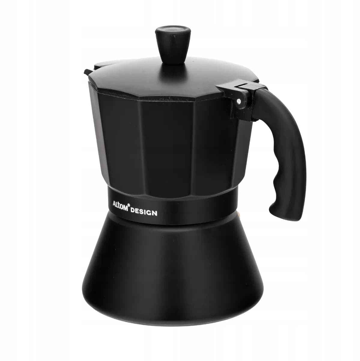Altom Design Aluminium Koffiezetter Zwart 3 Kopjes 150ml — afbeelding 1