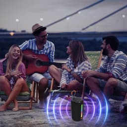 Zenwire Vibe BS-09 - Mini draagbare luidspreker - Bluetooth 5.3 - 26 W - FM-radio - Microfoon - Spatwaterbestendig IPX4 – TWS - USB-C - Micro SD-kaartlezer - RGB - achtergrondverlichting - Ingebouwde batterij 2500 mAh — thumbnail 3