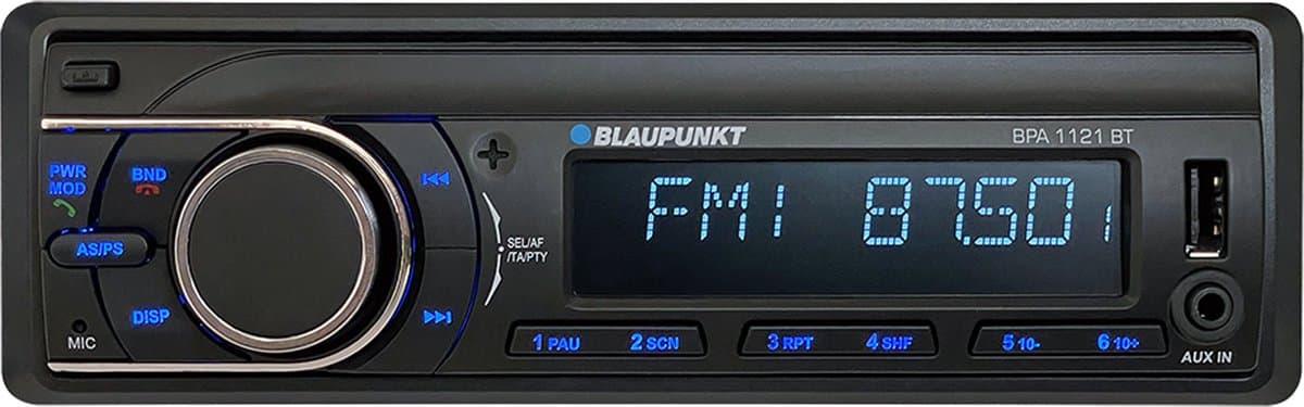Blaupunkt BPA 1121 BT – Old School - Autoradio - 1 Din - USB - Bluetooth — afbeelding 1