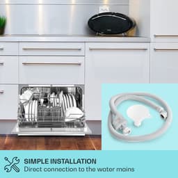 Klarstein Vaatwasser mini- voor 6 couverts, stille UV-vaatwasser, compact met 6 wasprogramma's, kleine tafelvaatwasser voor thuis, kantoor, camping, mini-vaatwasser met wateraansluiting - Vaatwasmachine - 6 Maatgedekken 45 cm 1380W - AquaStop Inbouw — thumbnail 3