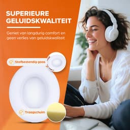 Oorkussens geschikt voor Beats By Dr. Dre Studio 2.0/3.0 wireless - Koptelefoon oorkussens voor Beats Studio wit — thumbnail 2