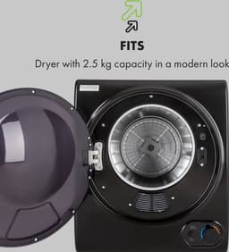 Klarstein Jet Set 2500 - Wasdroger - 850W - 2,5kg - 50cm - Zwart — thumbnail 5