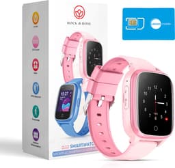Rock&Rose 4G GPS Horloge Kind - Inclusief Simkaart - SOS Functie - Kinder Smartwatch - Kinderhorloge Meisje Smartwatch - Smartwatch Kinderen - Roze — thumbnail 1
