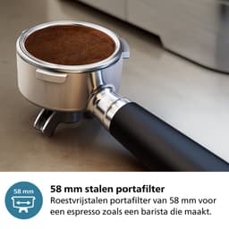 Philips Barista Brew - Halfautomatische espressomachine PSA3218/10 - RVS - Metaal / Zwart — thumbnail 2