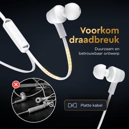 Golden Sound Bedrade oordopjes - Siliconen tips - 3.5mm jack aansluiting - Oortjes met Draad en Microfoon — thumbnail 5