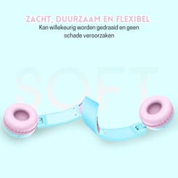StayPowered Koptelefoon - Veilig & Comfortabel voor Kinderen - 85dB Geluidslimiet - Zacht Memory-Schuim - Ergonomisch Ontwerp - Opvouwbaar & Duurzaam - Verstrengelvrij Kabel - Universele Compatibiliteit - Blauw/Roze - Levering Sneller dan Aangegeven! — thumbnail 2