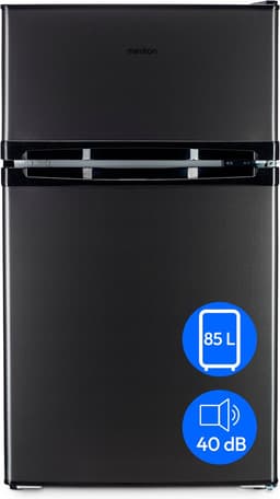 MEDION mini-koelvriescombinatie (85 liter, 61 liter koelruimte, 24 liter vriesruimte, vrijstaand, 40 dB, transparante groentelade, deurscharnieren kunnen worden verwisseld, MD 37689) grijs — thumbnail 1