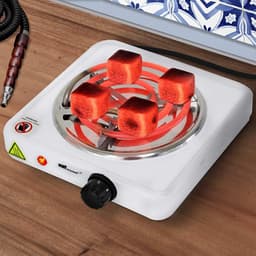 Broil-Master - Elektrische Kolenaansteker - 1000W Vermogen - Regelbare Temperatuur - Verwarmingsplaat - Verwarmingsspiraal - Grillaansteker - Warmhoudplaat - Brander - Wit — thumbnail 2