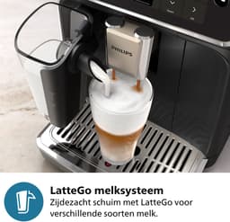 Philips 5500 Series - Espressomachine - 20 Warme & Koude Dranken - LatteGo Melksysteem - 40% Stiller - QuickStart - AquaClean Filter - Volautomatisch - Zwart - Koffiemachine met bonen - EP5541/50 — thumbnail 4