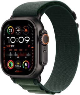 Apple Watch Ultra 2 GPS + Cellular - 49mm - Zwarte Titanium Case met Dark Green Alpine Loop - Small — thumbnail 3