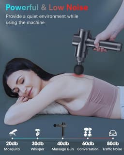 Handheld Spiermassagepistool - Diepe Weefsel Massage met 32 Snelheden en 6 Koppen voor Pijnverlichting — thumbnail 5