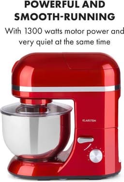 Klarstein staande mixer/foodprocessor met vleesmolen, 1800W, kleine deegmixer, 6 snelheden, garde, meng- en deeghaak, planetaire mengbeweging, staande mixer met blender, foodprocessor met 5L kom — thumbnail 5