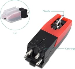 Navaris vervangende naald voor platenspeler – Universele stylus compatibel met Crosley, Ion, Jensen, Pyle, Philips, Auna, Zenith – Set van 2 — thumbnail 4