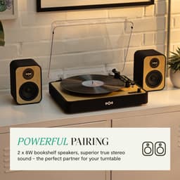 House of Marley Uplift Bluetooth Boekenplank Speakers - Hifi speakers - Stereo Set - Home Audio - Gemaakt van Duurzame Materialen - 16 Watt - Zwart — thumbnail 2