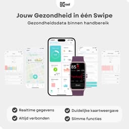 Kiraal Venture Active - AMOLED Activity Tracker - Stappenteller - Hartslagmeter - Bloeddrukmeter - Smartwatch - Waterdicht - Heren - Dames - Nederlandse Handleiding - Paars — thumbnail 3