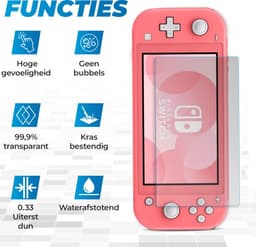2 Stuks - Tempered Glass Screenprotector Protection Kit geschikt voor de Nintendo Switch Lite - Screen Protector Set - Dual Pack — thumbnail 4