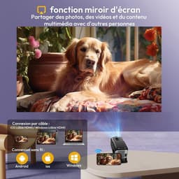 Equivera Mini Beamer - Draagbare Beamer - Beamer - Mini Beamer Projector - Projector - Mini Projector — thumbnail 3