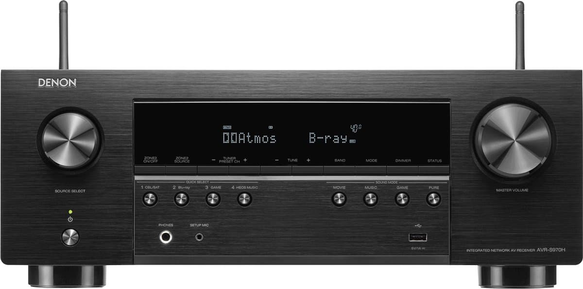 Denon AVR-S970H | 7.2 8K AV Receiver met 8K & 4K@120hz ondersteuning en Dolby Atmos — afbeelding 1