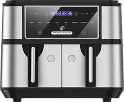 Equivera Dubbele Airfryer - Dubbele Mand - Dual Cook - Heteluchtfriteuse - Verschillende Programma's - Dual Zone - Mega — thumbnail 1