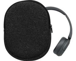 kwmobile hoes geschikt voor Sony WH-CH520 / WH-CH510 / MDR-ZX110 - 22,5 x 17 cm - Beschermhoes voor headset in antraciet / wit - Van neopreen