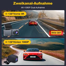 Dashcam voor Auto - Dual - Camerabewaking - Full HD - Zwart — thumbnail 3