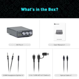 Fosi Audio K5 Pro DAC Amp Koptelefoonversterker - USB C/Coaxiaal/Optisch naar 3.5mm AUX/RCA-aansluiting - voor Gaming — thumbnail 5