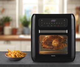 Airfryer Oven - 12 Liter - 8 Programma's - 40 tot 210°C - 1700 Watt - Zwart — thumbnail 3