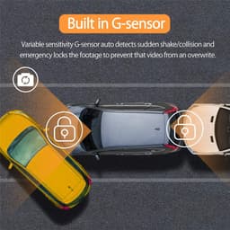 Dashcam - Dashcam voor Auto - SD-Kaart Inbegrepen - 1080P - Full HD - met Dubbele Lens - voor Auto's 170° Groothoek - Parkeermodus - Loop-Opnamemodus - Supernachtzicht - G-sensor - Zwart — thumbnail 5