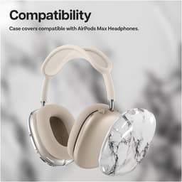 MMOBIEL Beschermhoes voor AirPods Max Hoofdtelefoons – Zachte TPU Oorschelpen Beschermhoes – Anti-Kras Beschermende Cover – Keramisch Wit — thumbnail 4