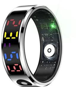 WizBay Premium Select® Smart Ring Color LED Zilver - Maat 10 - Hartslag Slaap Zuurstof - Gesture - Multi Sport Modi — thumbnail 1