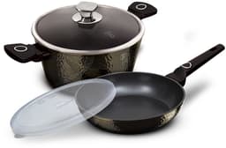 Berlinger Haus Primal Gloss - Pot en Pan Set - Ø24cm - Soft Touch Handvat - Zwart — thumbnail 1