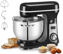 Keukenmixer - Keukenmachine - Foodprocessor - Keukenrobot - LED Display - 6 Snelheden - 1200W - Stil DC-Motor - Elektrische Foodmixer - Rood — thumbnail 5