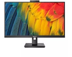 Philips 27B1U5601H - 27 Zoll QHD Monitor, 5 MP Webcam, hohenverstellbar, Lautsprecher (2560x1440, 75 Hz, HDMI, DisplayPort, USB-C, RJ45, USB Hub) schwarz