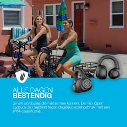 JLab Flex Sport Draadloze Oordopjes - Bluetooth Oortjes Draadloos - 21 uur Batterijduur - IPX4 Waterbestendig - Open Ear Clip on Design - Aanpasbare EQ3 - Sport Oortjes Hardlopen - Fitness - Zwart — thumbnail 5