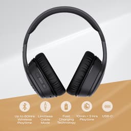 PowerLocus P7 - Draadloze Over-Ear Koptelefoon Inklapbaar - Bluetooth Hoofdtelefoon - Met microfoon – Headphone – Incl. Carry Case - Zwart — thumbnail 2