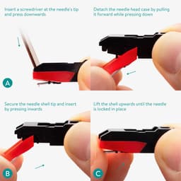 Navaris vervangende naald voor platenspeler - Universele stylus compatibel met de meeste platenspelers - Voor betere sound kwaliteit - Set van 5 — thumbnail 5