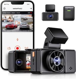 3 Lens Dashcam 5GHz WiFi met spraakbesturing - 1944P + dubbele 1080P autocamera - GPS - IR nachtzicht - 24 uur Parkeerbewaking - auto camera vrachtwagen - Max 512G Dashcam voor auto — thumbnail 1
