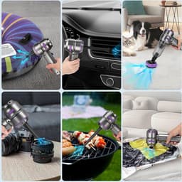 Mini-handstofzuiger accu 18 kPA draadloze autostofzuiger - 35 minuten looptijd - borstelloze motor - 3 snelheden - 210.000 omw/min - stofblazer - pneumatische spray - pc-reinigingsset - krachtige zuigkracht — thumbnail 4
