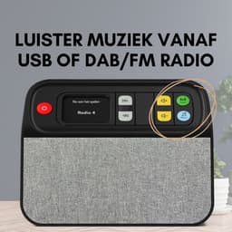 Dementie Radio - DAB+/FM - Simpele Bediening - Speciaal voor Iemand met Dementie - Aanpasbaar bedieningspaneel - Zwart — thumbnail 4