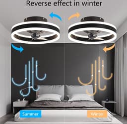 Equivera Plafonniere met Ventilator - Plafondventilator - Plafondventilator Afstandsbediening - Plafondventilator Slaapkamer - Plafond Ventilator met Verlichting - Plafondlamp - Plafonniere - Ideaal voor in uw slaapkamer! — thumbnail 3
