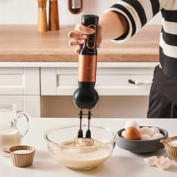 Karaca Mastermaid Prosteel - Keukenrobot 2500W – Glazen Hakmolen 1,5L – Staafmixer, Smoothiebeker, Garde, Rasp & Snijschijven – Zwart/Koper — thumbnail 5