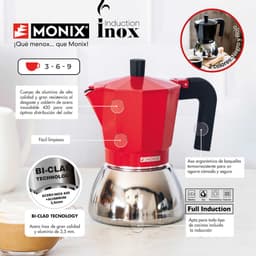 Monix M863103 - Italiaanse Koffiezetapparaat - Rood — thumbnail 4