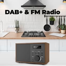 Denver DAB Radio - Noodradio / Noodpakket - Batterijen & Netstroom - Keukenradio - Draagbare Radio - DAB46 - Darkgrey — thumbnail 2