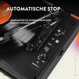 Retro Platenspeler Bluetooth in & out - Fenton RP118 - Model 2025 - Geschikt voor alle platen - Ingebouwde speakers - Zwart — thumbnail 4