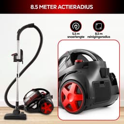 AG3000 Stofzuiger Zonder Zak - Stofzuigers - Dierhaarbestendig -Vacuum Cleaner Zakloos - Geschikt Voor Dierenharen - 900W - Sterke Zuigkracht - Rood — thumbnail 4