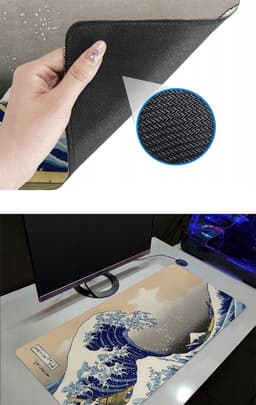 Gaming muismat XXL - Big wave - 90x40CM — thumbnail 4