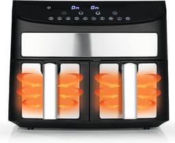 Dubbele Airfryer - Dubbele Mand - Dual Cook - Heteluchtfriteuse — thumbnail 4