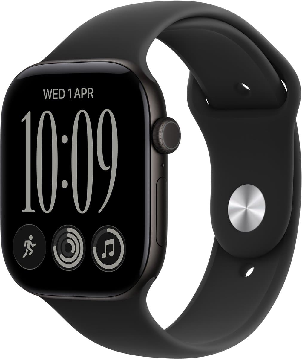 Apple Watch Series 12 42mm Zwart Sportband S/M — afbeelding 1