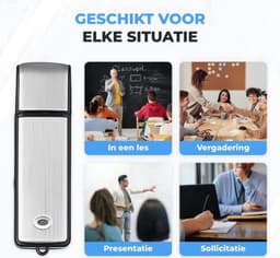 Afluisterapparaat Mini - Afluisteren & opnemen - Spy Recorder - Voice Recorder - Dictafoon - Afluisterapparatuur - 8GB — thumbnail 5